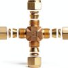 Parker A-Lok 8ECR8-B Brass Compression Tube Fitting, Cross, 1/2" Tube OD-2