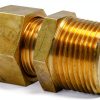 RFS Brass 35mm OD x 1" Male NPT Connector Compression Fittings, Light Series-3