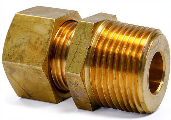 RFS Brass 35mm OD x 1" Male NPT Connector Compression Fittings, Light Series-3