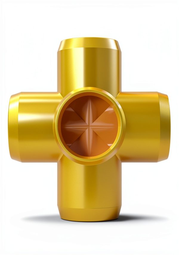 FORMUFIT 1-1/4" 5-Way Cross PVC Fitting Yellow UV Resistant Impact-7