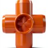 FORMUFIT 1-1/4" 5 Way Cross PVC Fitting Orange UV Resistant Pack of 4-7