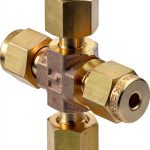 Parker A-Lok 8ECR8-B Brass Compression Tube Fitting, Cross, 1/2" Tube OD-0