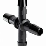Eldon James X0-4BN Black Nylon Cross Connector Fitting, 1/4" Hose Barb (Pack of 10)-0