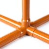 FORMUFIT 1-1/4" 5 Way Cross PVC Fitting Orange UV Resistant Pack of 4-8