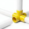 FORMUFIT 1-1/4" 5-Way Cross PVC Fitting Yellow UV Resistant Impact-4
