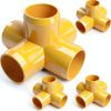 FORMUFIT 1-1/4" 5-Way Cross PVC Fitting Yellow UV Resistant Impact-0
