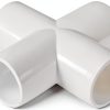 SHEUTSAN 20 Pack 1 Inch 4 Way Cross PVC Pipe Fitting White Furniture-2