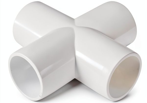 SHEUTSAN 20 Pack 1 Inch 4 Way Cross PVC Pipe Fitting White Furniture-2