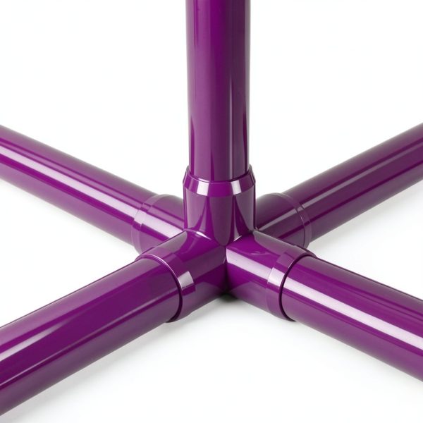 FORMUFIT 1-1/4" 5 Way PVC Fitting Purple Grade Pack of 4-8