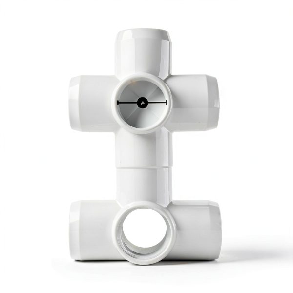FORMUFIT 1" 5-Way Cross Fitting White PVC, USA Made UV-Resistant-2