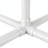 FORMUFIT 1-1/4" 5-Way Cross Furniture Grade PVC Fitting in White, Made in USA, UV-Resistant, Impact-Proof, 1.660" Actual Socket Diameter (4-Pack) - F1145WC-WH-4-8