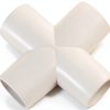 SHEUTSAN 20 Pack 1 Inch 4 Way Cross PVC Pipe Fitting White Furniture-4