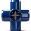 FORMUFIT 1-1/4 inch 5-Way Cross PVC Fitting Blue UV Resistant Impact-7