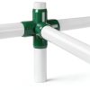 FORMUFIT 1-1/4" 5-Way Cross PVC Fitting - Green UV-Resistant (4 pcs)-6