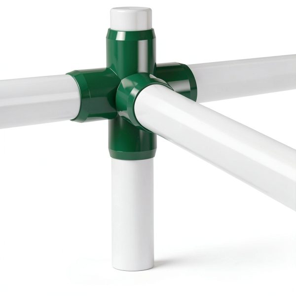 FORMUFIT 1-1/4" 5-Way Cross PVC Fitting - Green UV-Resistant (4 pcs)-6