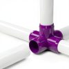 FORMUFIT 1-1/4" 5 Way PVC Fitting Purple Grade Pack of 4-4