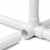 FORMUFIT 1-1/4" 5-Way Cross Furniture Grade PVC Fitting in White, Made in USA, UV-Resistant, Impact-Proof, 1.660" Actual Socket Diameter (4-Pack) - F1145WC-WH-4-5