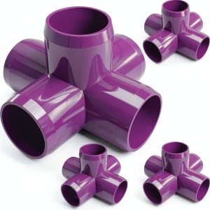 FORMUFIT 1-1/4" 5 Way PVC Fitting Purple Grade Pack of 4-0