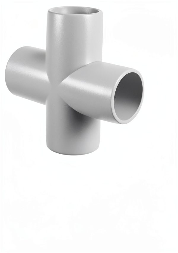SHEUTSAN 20 Pack 1 Inch 4 Way Cross PVC Pipe Fitting White Furniture-0