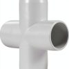 SHEUTSAN 20 Pack 1 Inch 4 Way Cross PVC Pipe Fitting White Furniture-3