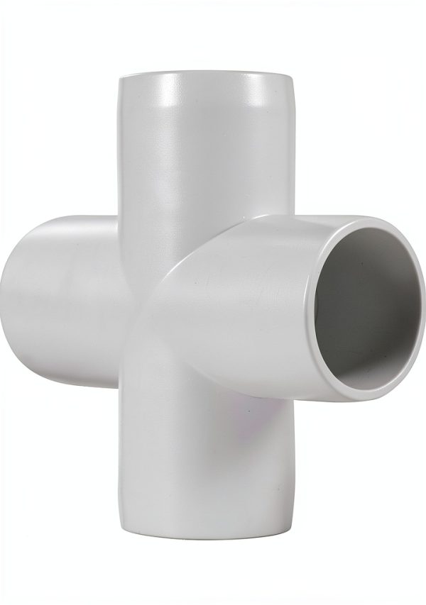 SHEUTSAN 20 Pack 1 Inch 4 Way Cross PVC Pipe Fitting White Furniture-3
