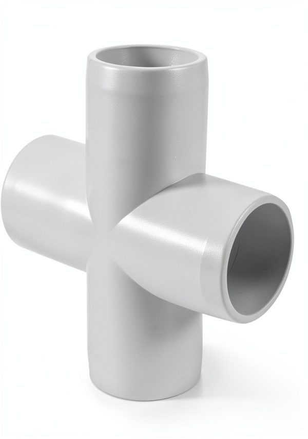 SHEUTSAN 20 Pack 1 Inch 4 Way Cross PVC Pipe Fitting White Furniture-1