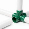 FORMUFIT 1-1/4" 5-Way Cross PVC Fitting - Green UV-Resistant (4 pcs)-4