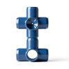 FORMUFIT 1-1/4 inch 5-Way Cross PVC Fitting Blue UV Resistant Impact-2