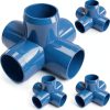 FORMUFIT 1-1/4 inch 5-Way Cross PVC Fitting Blue UV Resistant Impact-0