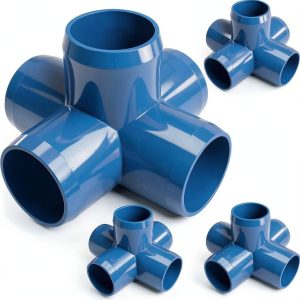 FORMUFIT 1-1/4 inch 5-Way Cross PVC Fitting Blue UV Resistant Impact-0