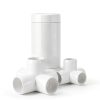 FORMUFIT 1-1/4" 5-Way Cross Furniture Grade PVC Fitting in White, Made in USA, UV-Resistant, Impact-Proof, 1.660" Actual Socket Diameter (4-Pack) - F1145WC-WH-4-3