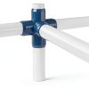 FORMUFIT 1-1/4 inch 5-Way Cross PVC Fitting Blue UV Resistant Impact-6