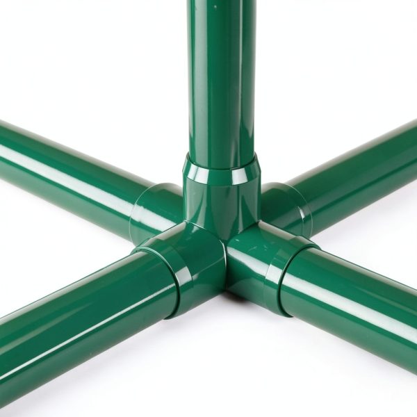 FORMUFIT 1-1/4" 5-Way Cross PVC Fitting - Green UV-Resistant (4 pcs)-8