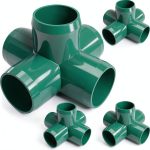 FORMUFIT 1-1/4" 5-Way Cross PVC Fitting - Green UV-Resistant (4 pcs)-0
