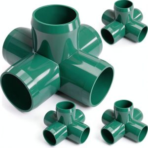 FORMUFIT 1-1/4" 5-Way Cross PVC Fitting - Green UV-Resistant (4 pcs)-0