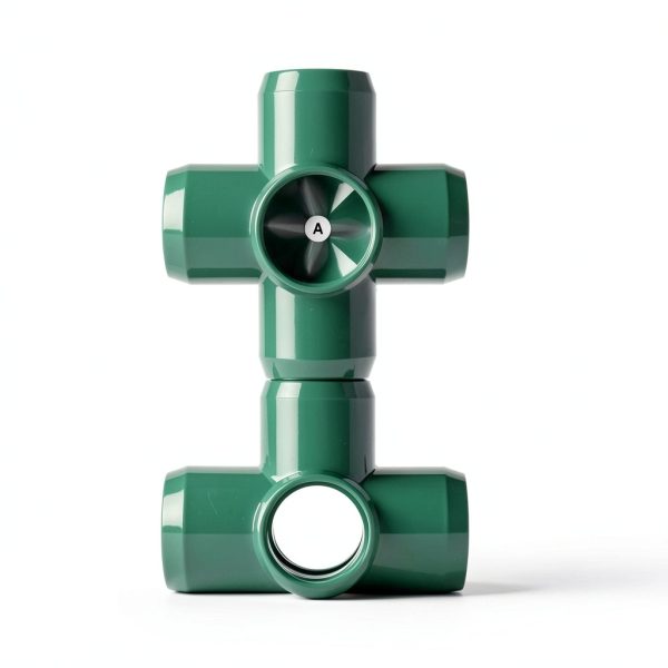 FORMUFIT 1-1/4" 5-Way Cross PVC Fitting - Green UV-Resistant (4 pcs)-2
