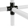 FORMUFIT 1-1/4" 5-Way Cross Furniture Grade PVC Fitting in Black, Made in USA, UV-Resistant, Impact-Proof, 1.66” Actual Socket Diameter (Pack of 4) - F1145WC-BK-4-7
