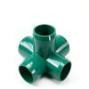 FORMUFIT 1-1/4" 5-Way Cross PVC Fitting - Green UV-Resistant (4 pcs)-1