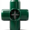 FORMUFIT 1-1/4" 5-Way Cross PVC Fitting - Green UV-Resistant (4 pcs)-7