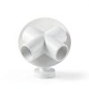 SHEUTSAN 20 Pack 1 Inch 4 Way Cross PVC Pipe Fitting White Furniture-5